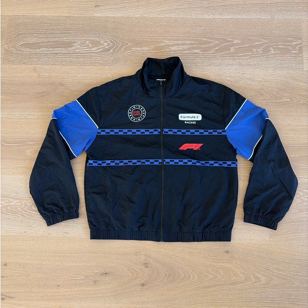 Aeropostale Formula 1 Men's Full Zip Track Jacket Race Winner Size L Black Red